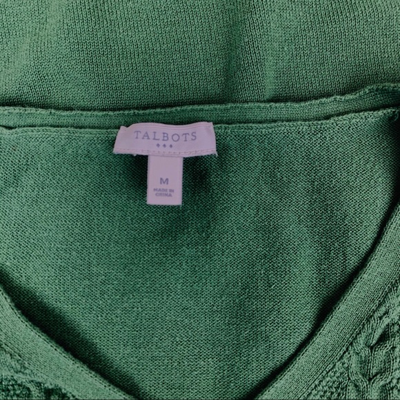 Talbots Blouse/Sweater-LongSleeves.Green. Size Med - Picture 6 of 6